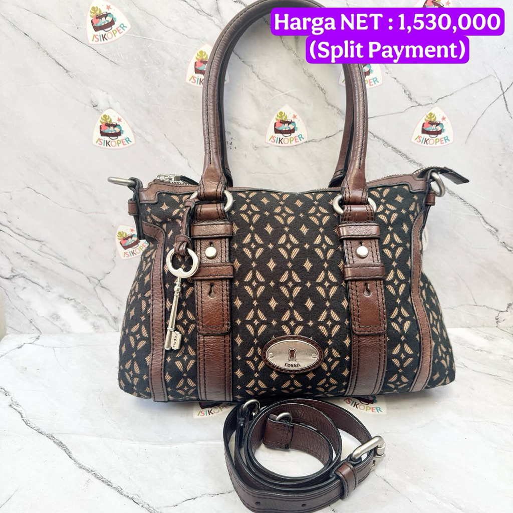 454 NET-Preloved Fossil Maddox Medium Black Pecan