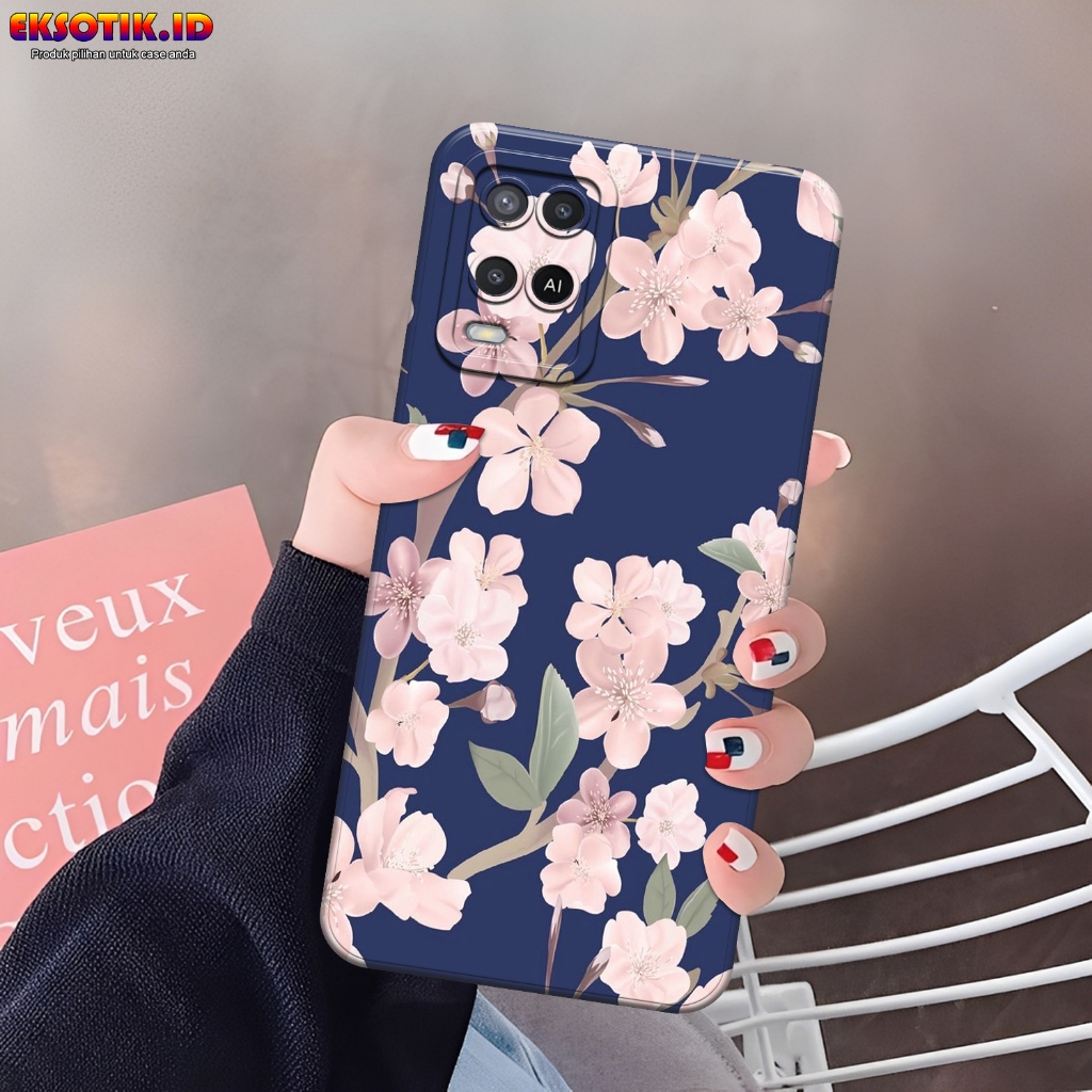 Case OPPO A54- Eksotik.id - Casing OPPO A54 - Case BUNGA - Skin Handphone - Silikon OPPO A54 - Cassi
