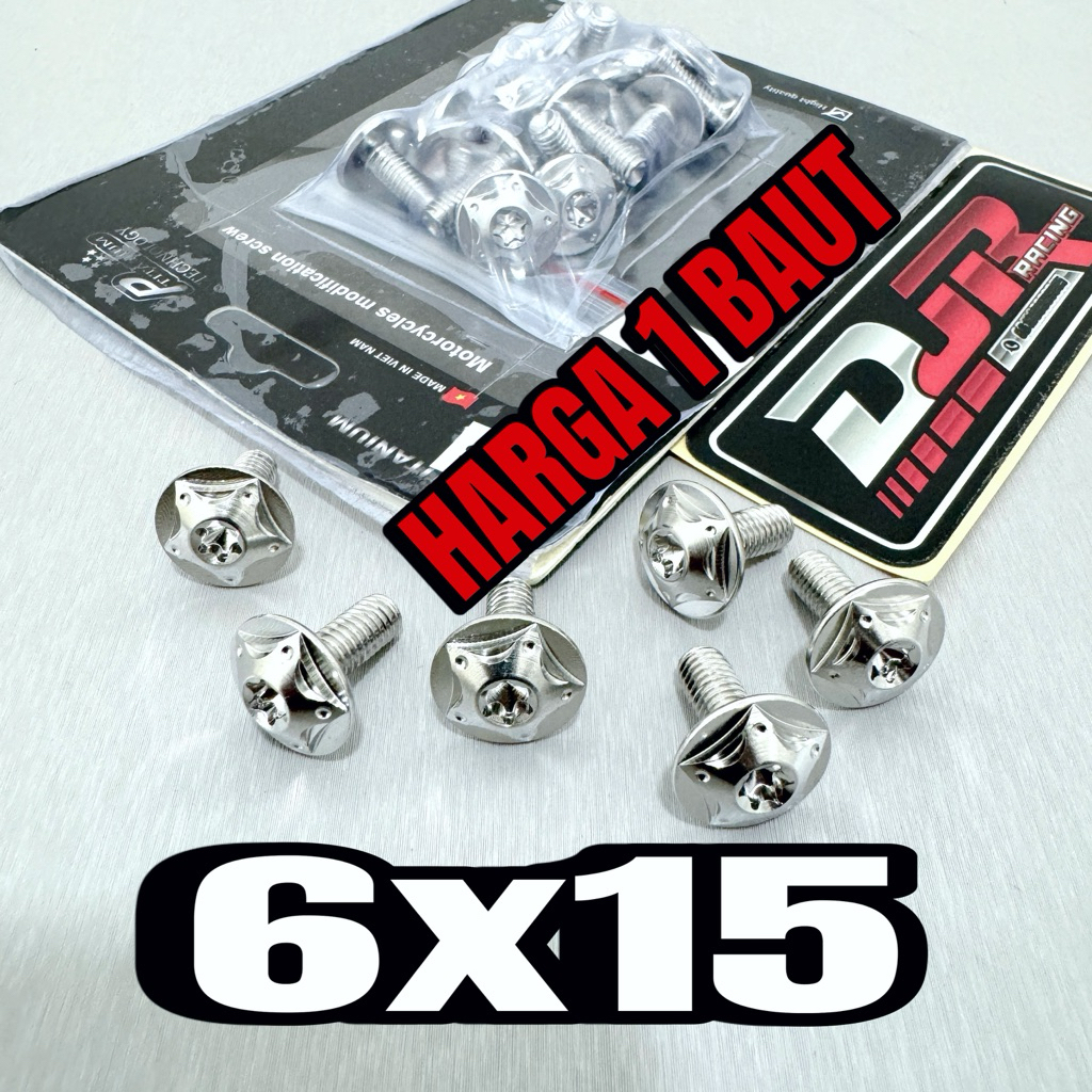 Baut 10 topi 6x15 STAINLESS STAR ORIGINAL VIETNAM PROBOLT BAUT 10 panjang 1.5cm