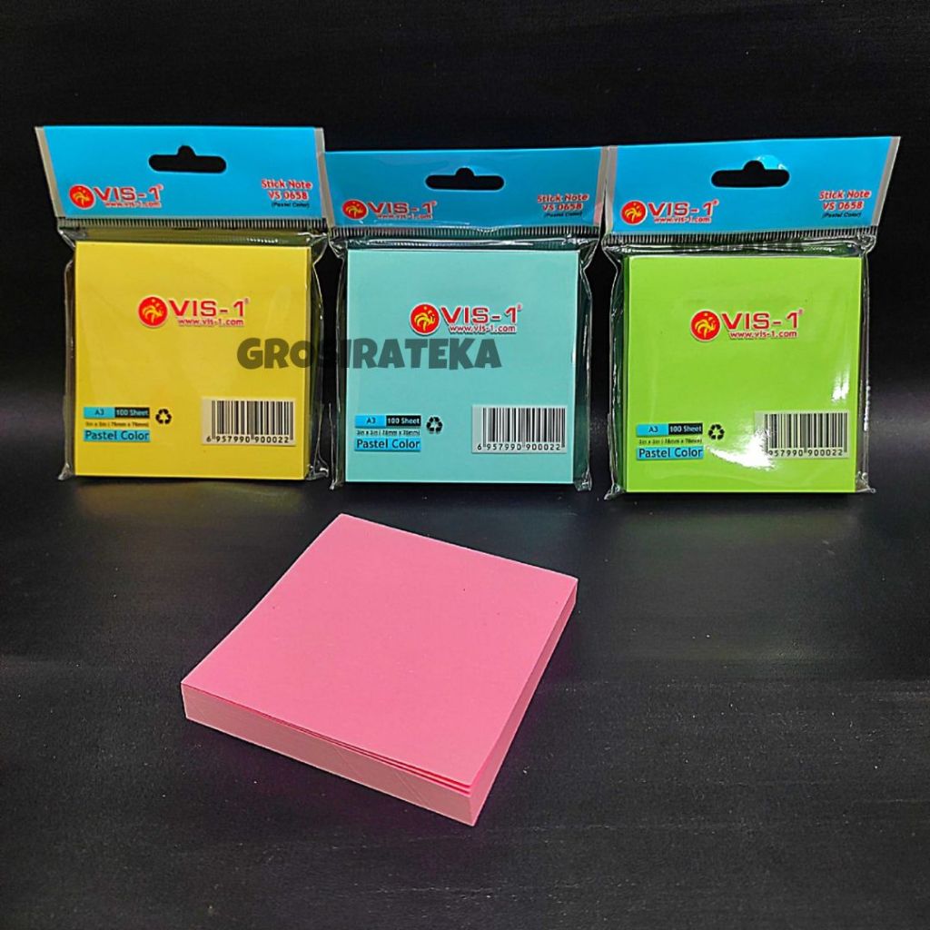 

PEMBATAS BUKU, STICKY NOTES, KERTAS MEMO, POS IT 76X76 0658 PASTEL VIS-1