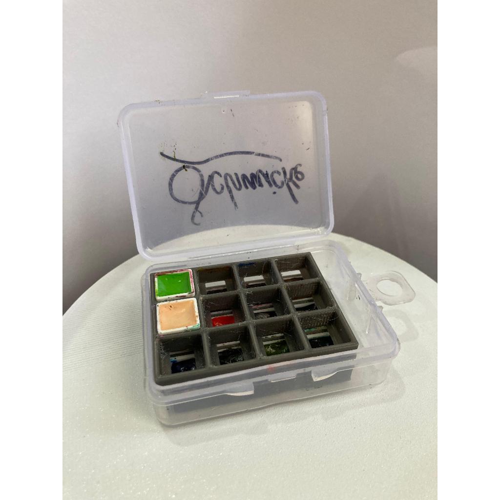 

Tatakan Cat Air Mini Pan 12mm untuk grid 3x4– Mini Pan Holder Organizer - Watercolor Painting Art Tools