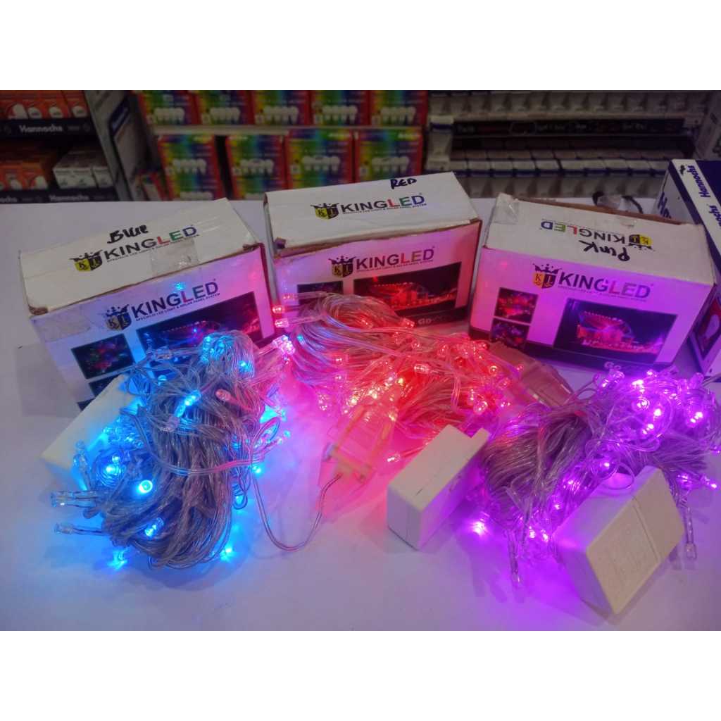 LAMPU NATAL / LAMPU HIAS  100 LED 10 METER KINGLED
