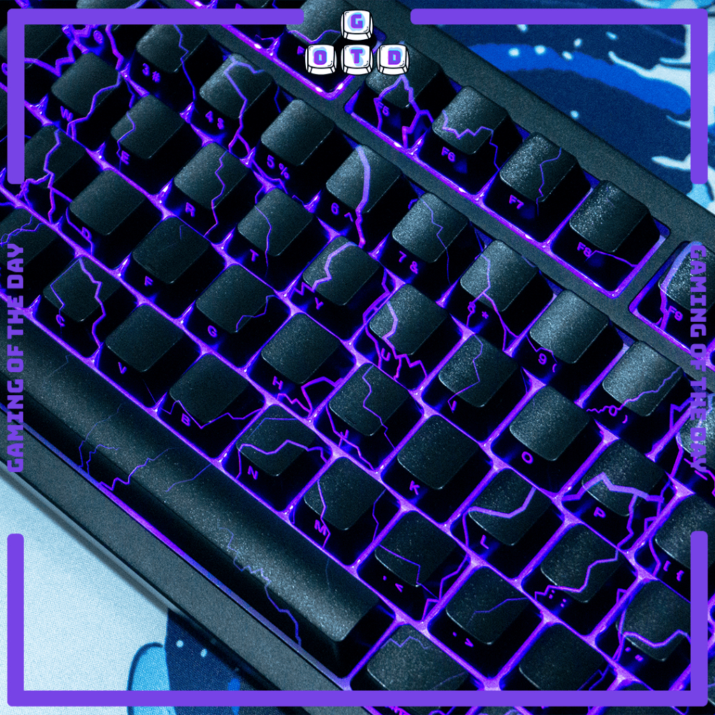 XVX Lightning Keycaps Thunder Pattern Shine Through OEM Profile IMD-Tech Mechanical Keyboard by GOTD