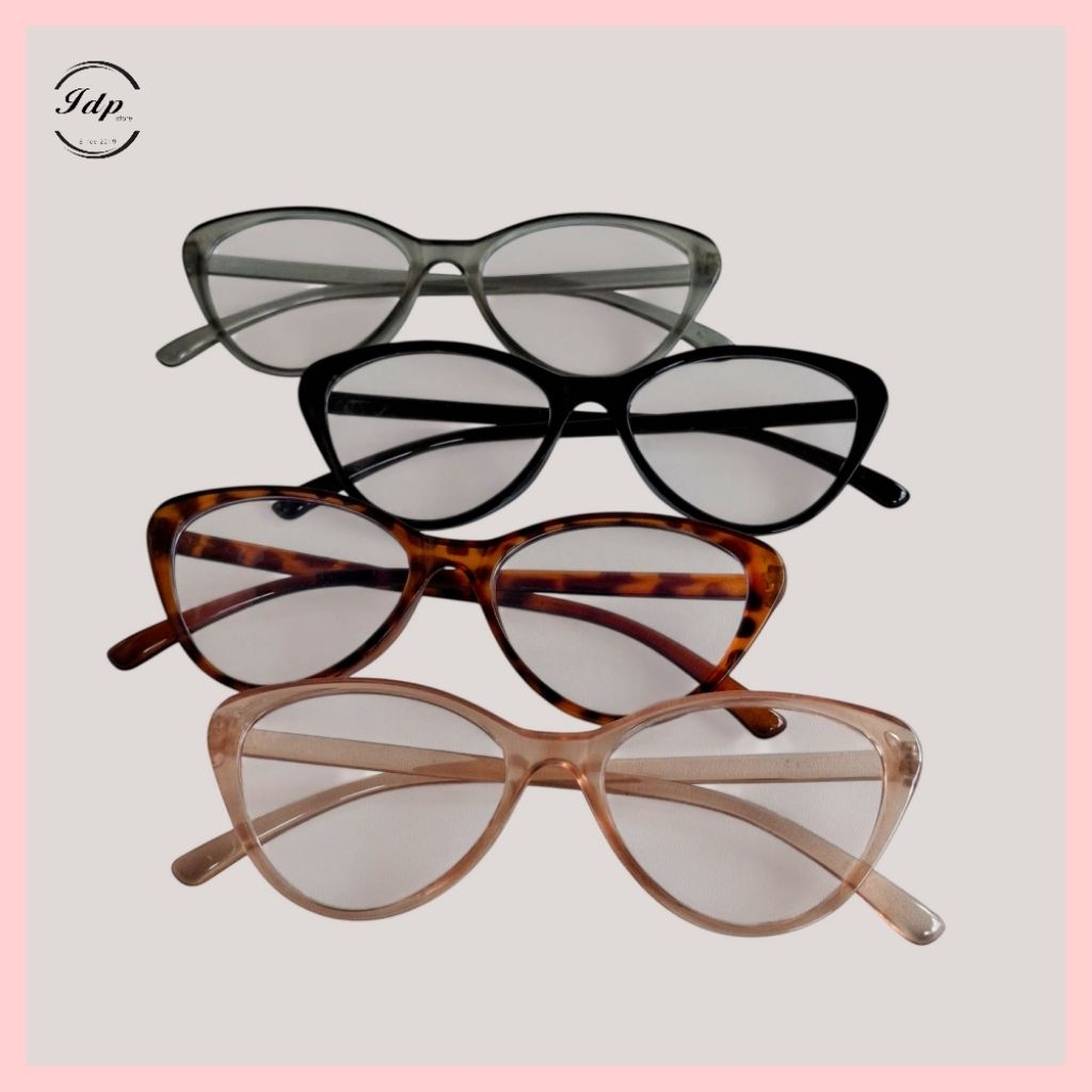 Kacamata Cat Eye Wanita Kekikian Kacamata Lensa Bening