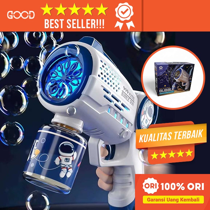 Mainan Gelembung Sabun Otomatis Anak LED Pistol Gelembung Balon Sabun Banyak LED