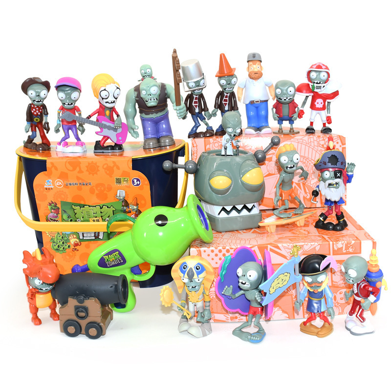 BOX 20IN1 SPECIAL KONTAINER ZOMBIE FIGURE PAJANGAN | MAINAN ANAK EDUKASI ZOMBIE VS PLANT SHOOT BALL 