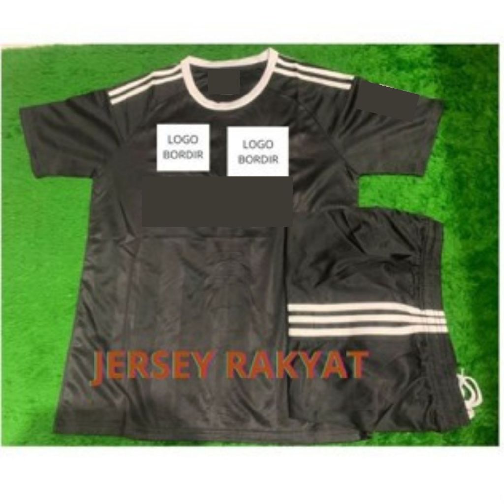 baju bola L hitam 2025 2026