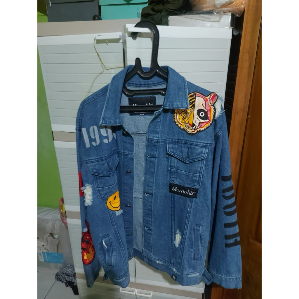 Memphis Origins Wild Tigers Denim Jacket 100% ORIGINAL