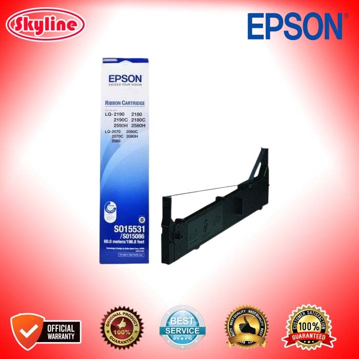 Printer Ribbon Epson LQ-2190 Ribbon Cartridge LQ 2190 LQ2190 Original Produk