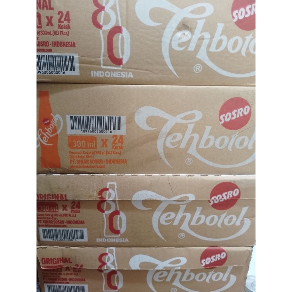 Teh Botol Sosro Kotak 1 Dus isi 24 pcs @300ml