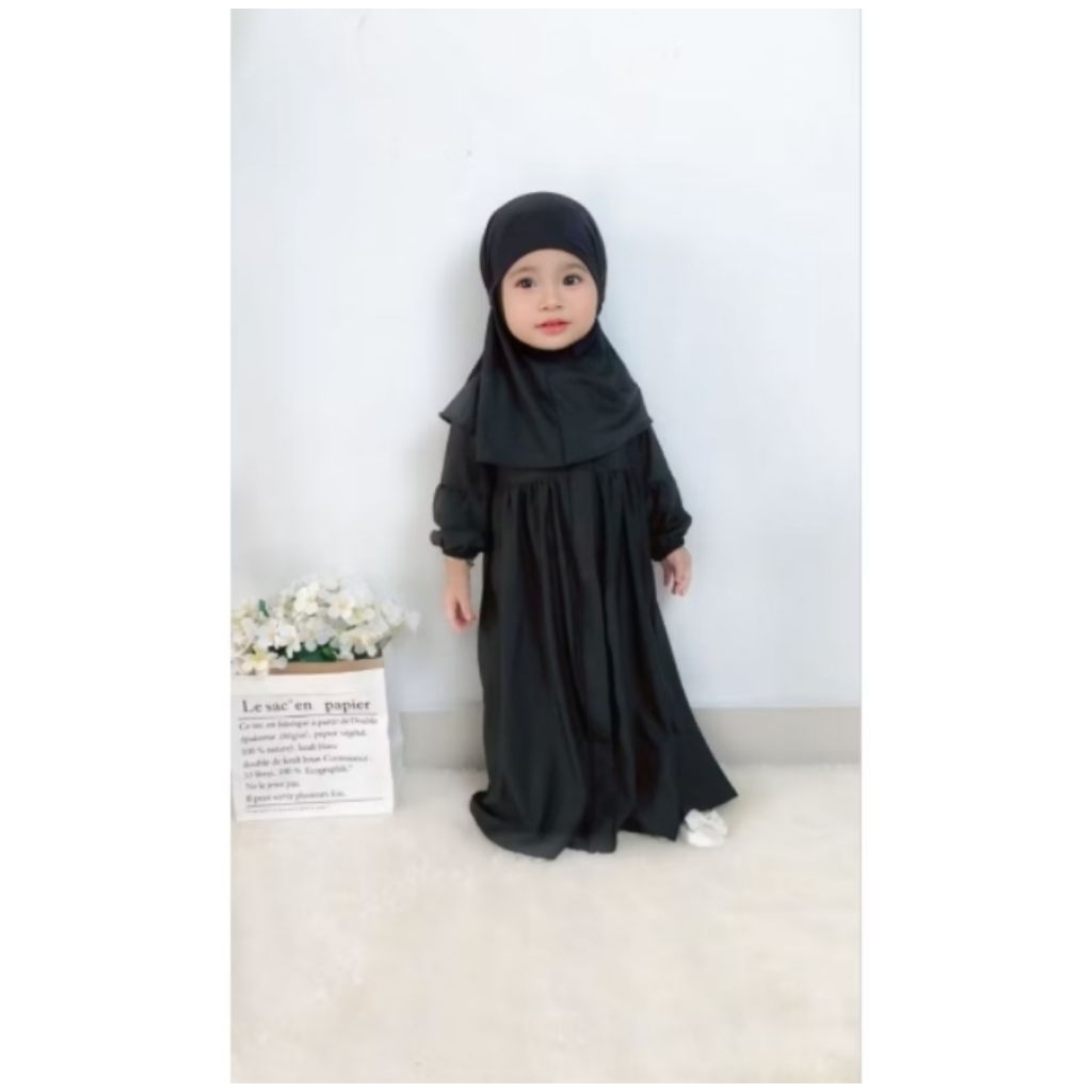 Gamis Bayi/Anak Perempuan Aqila set Hijab