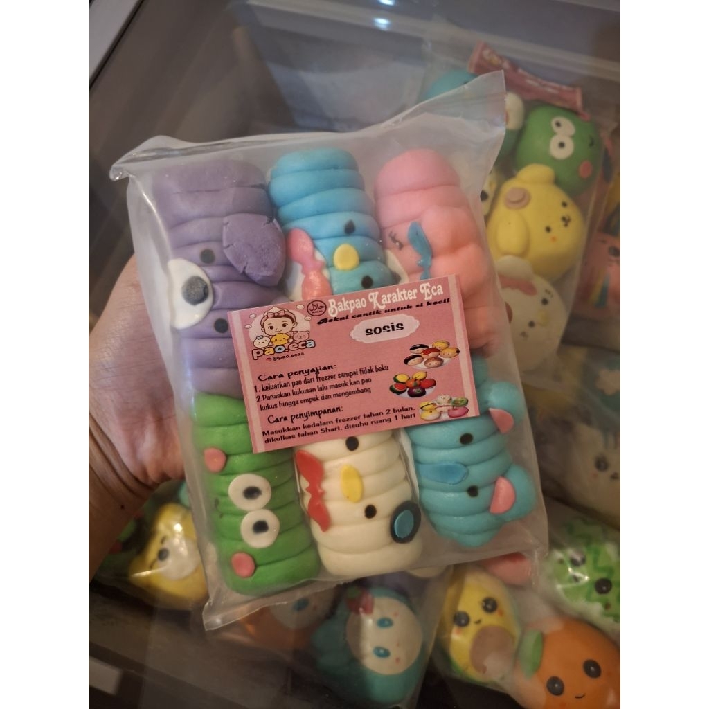 

bakapao karakter eca isi sosis ide bekal sekolah/cemilan anak lucu
