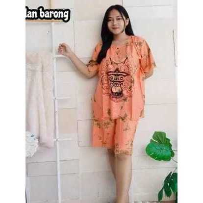 Setelan baju barong dewasa wanita Setelan baju bali santai Baju barong jumbo