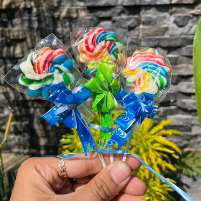 

permen lolipop BUNGA pita 4cm isi 20pcs Termurah