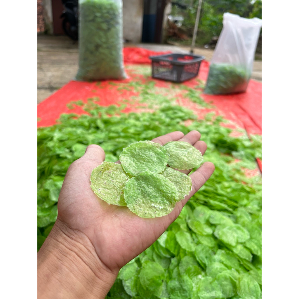 

kirca/kripikkca super tipis 1kg warna hijau