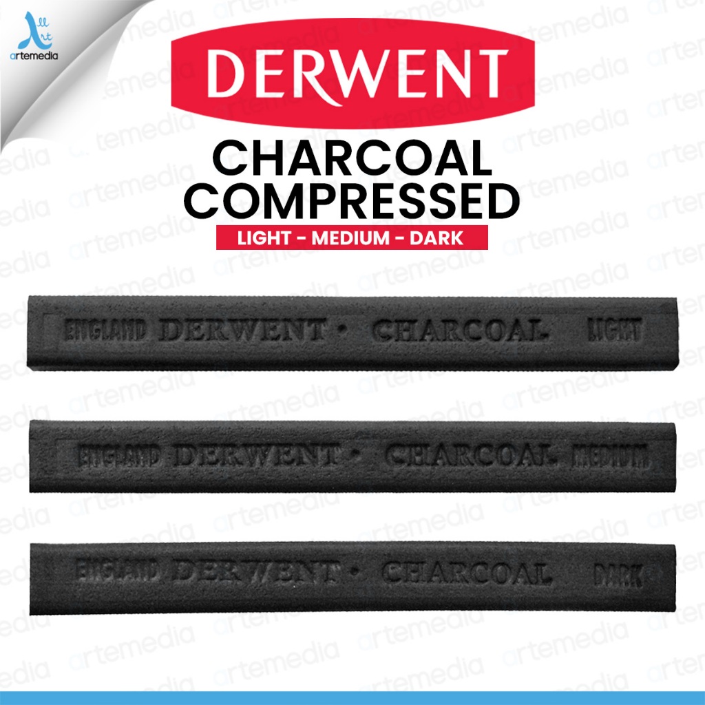 

Derwent Compressed Charcoal Stick Original UK | Stick Arang Padat Premium untuk Sketsa & Shading