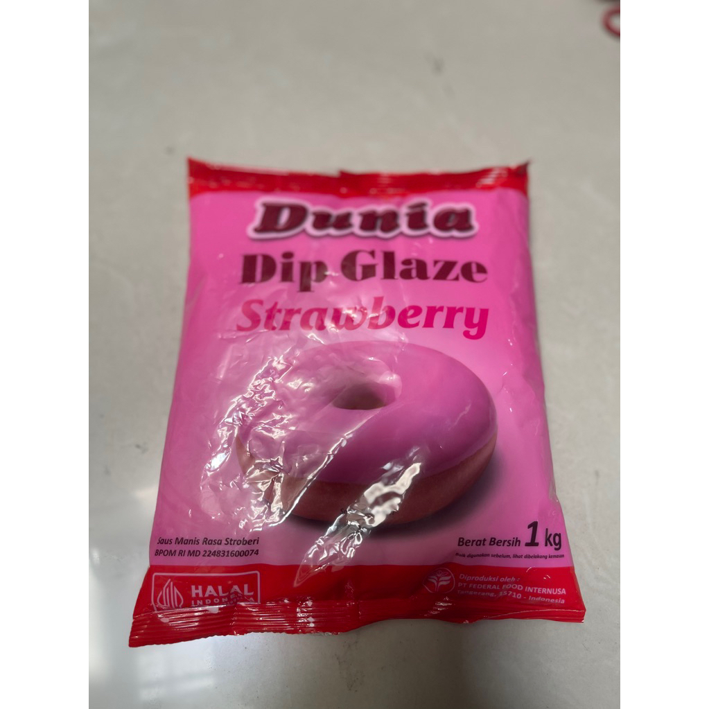 

DUNIA DIP GLAZE STRAWBERRY ECO BAG 1 KG