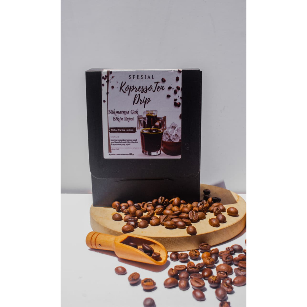 

Koprresso - Kopi Drip Bag ArabicaTemanggung | Rasa Kuat Khas Barista Praktis