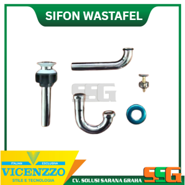 SIFON WASTAFEL VICENZZO SIFON+AVUR PENCET STAINLESS STEEL