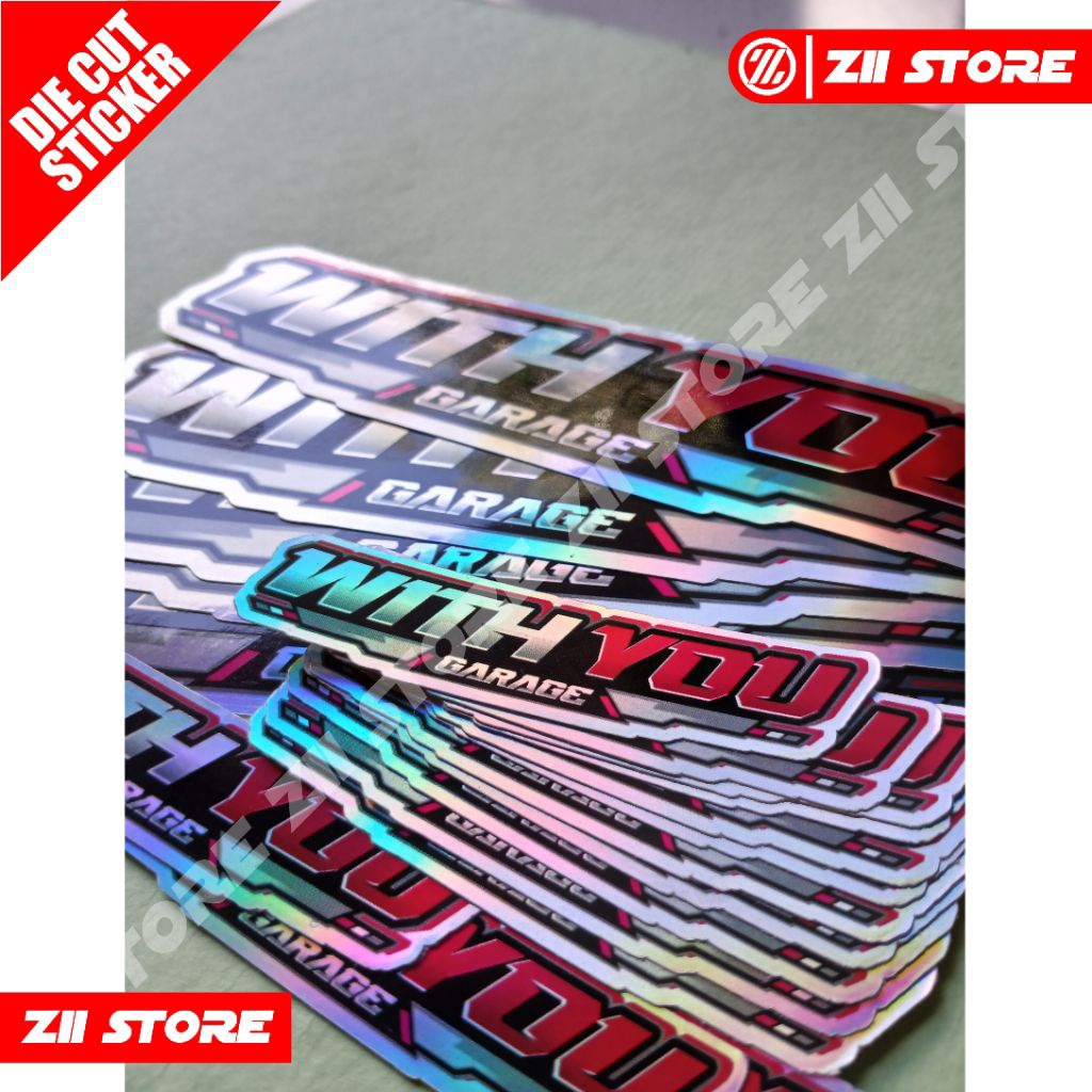 

Cutting Sticker A3+ Vinyl Hologram Custom (Die cut / potong satuan)