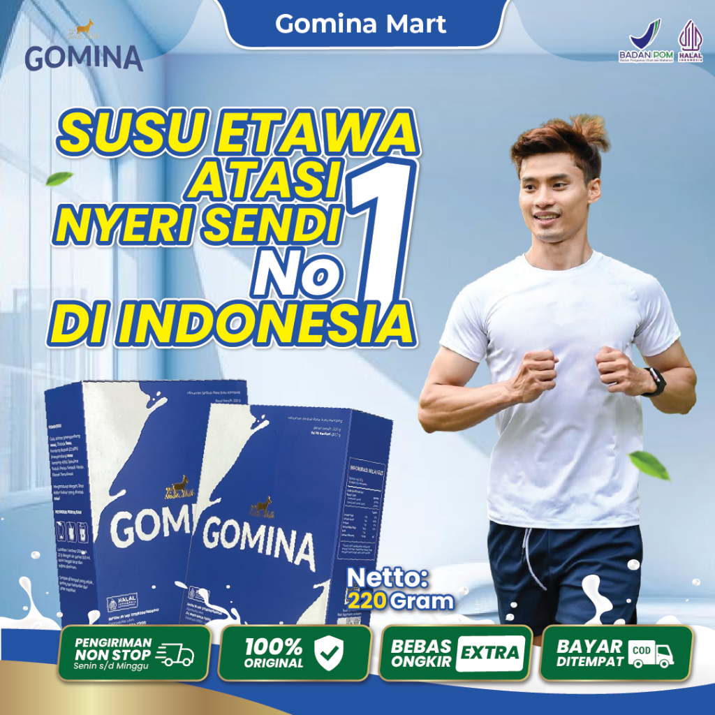 

Gomina - Susu Etawa Herbal Nyeri Sendi dan Tulang Asam Urat Kesemutan Asli 100% Original BPOM dan HALAL