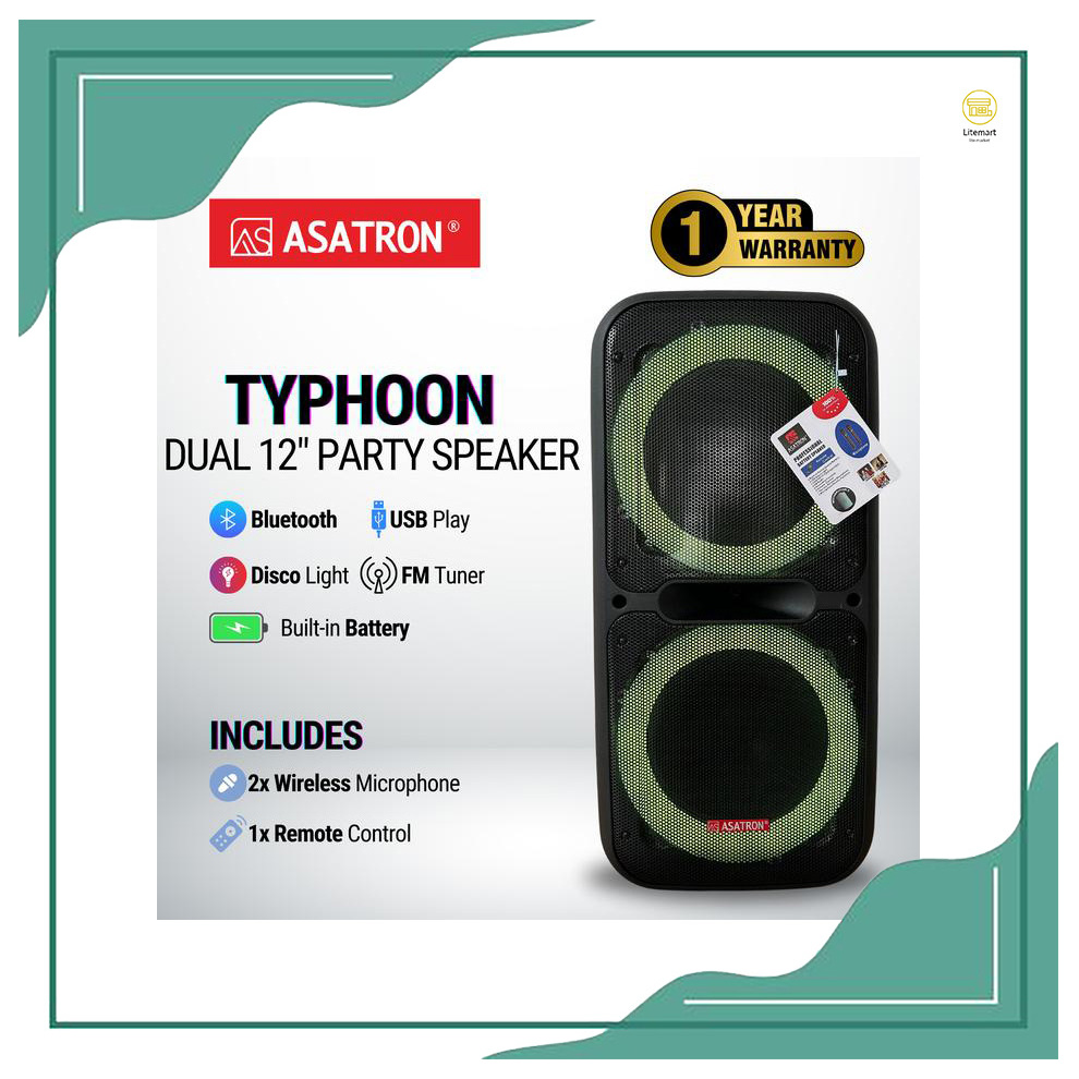 ASATRON SPEAKER PORTABLE 12'' TYPHOON