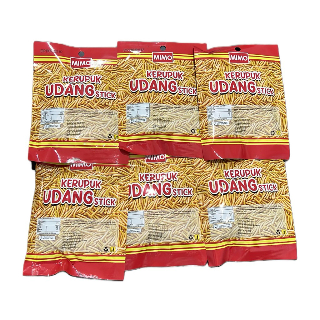 MIMO KERUPUK UDANG STICK RASA AYAM MADU PANGGANG [ 1 PCS @15G] | KERUPUK UDANG | CEMILAN KERUPUK UDA