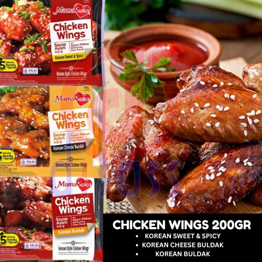 

MAMA SUKA CHICKEN WINGS KOREAN BULDAK ORI SWEET SPICY CHEESE BULDAK 200gr MAMASUKA - DISASS JOGJA