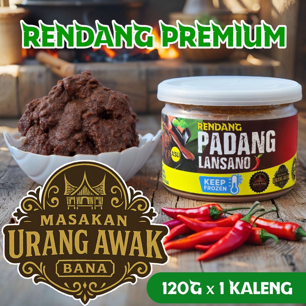

Rendang PREMIUM Padang Lansano ORIGINAL [120 Gr] Halal tanpa Pengawet.