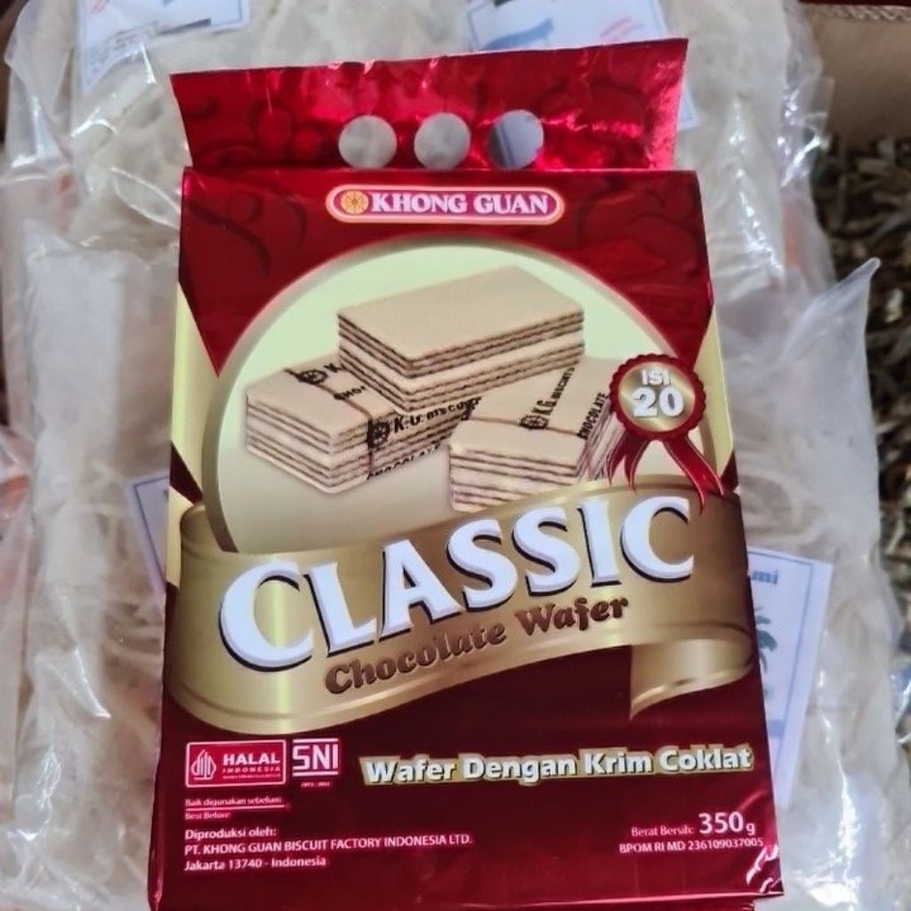 

WAFER KHONG GUAN CLASSIC CHOCHOLATE WAFER ISI 20 BKS