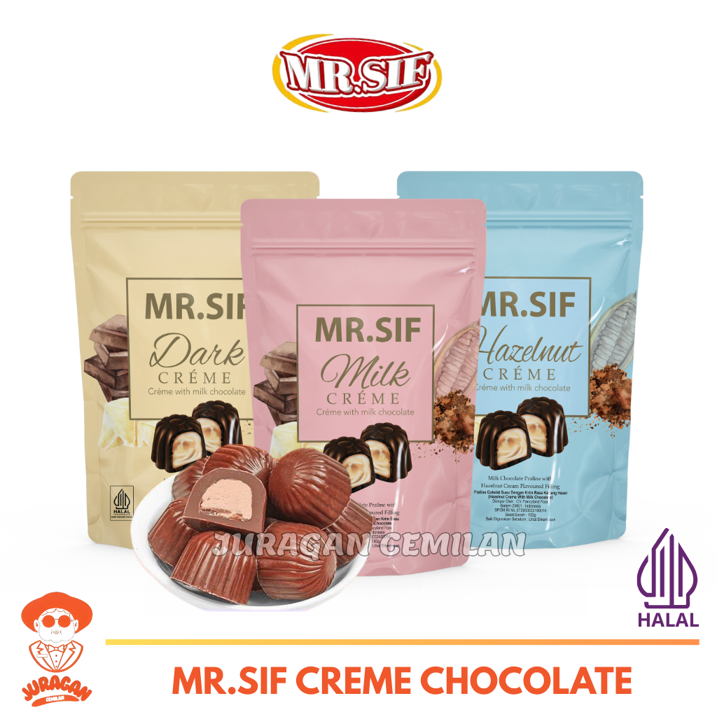 

Mr.Sif Milk Chocolate With Dark, Milk & Hazelnut Cream Halal 80g-160g