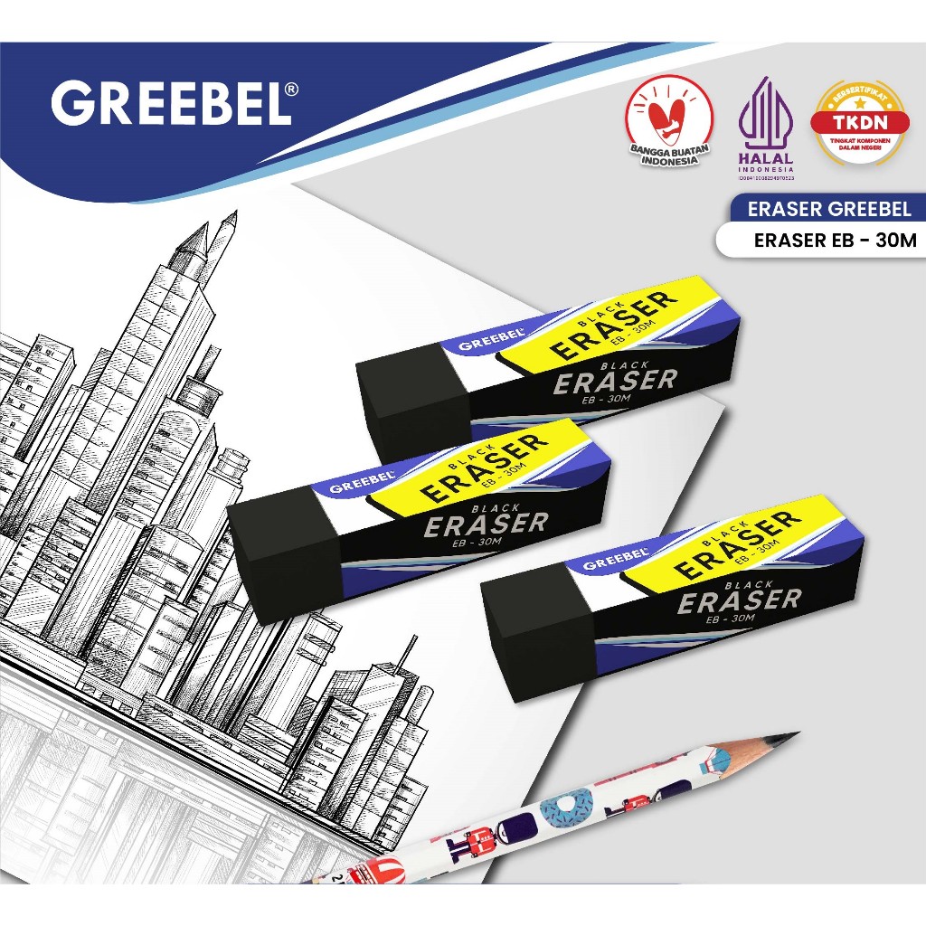 

GREEBEL PENGHAPUS PANJANG HITAM EB-30