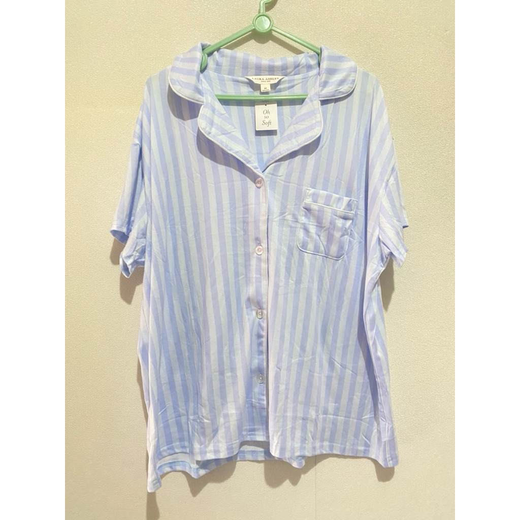 New Piyama Laura Ashley Oh So Soft Stripe Blue