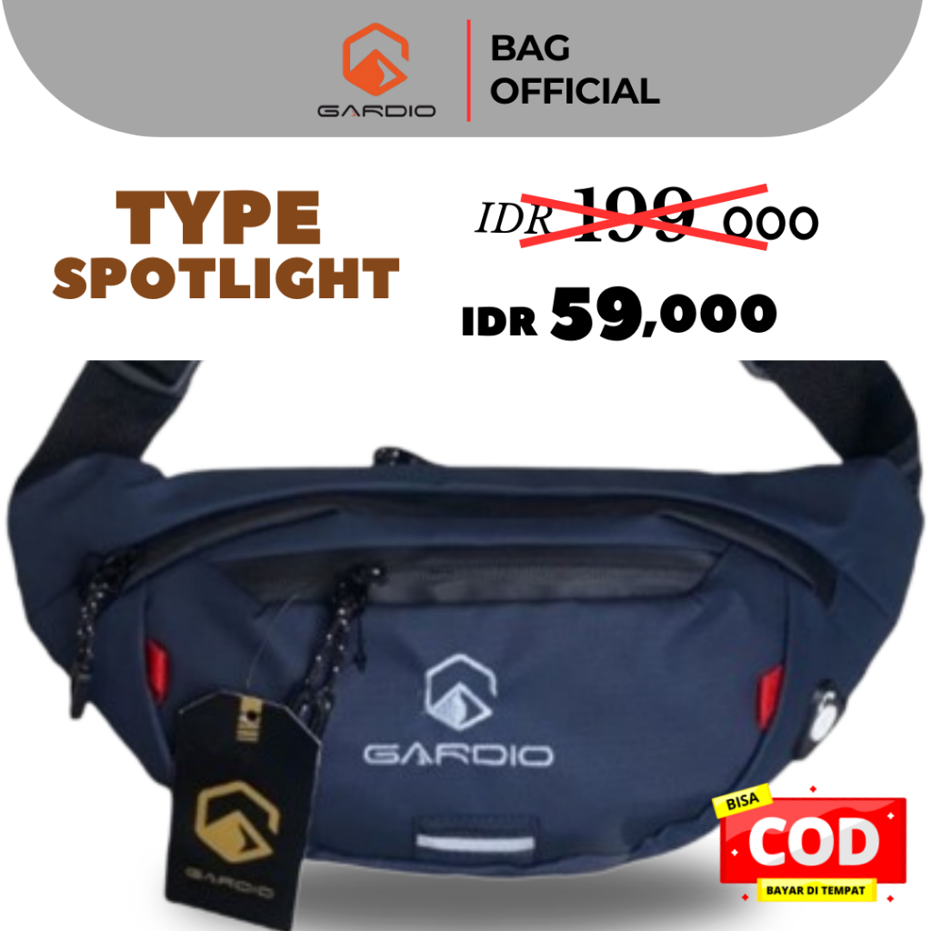 Gardio spotlight waistbag tas selempang pria dan wanita