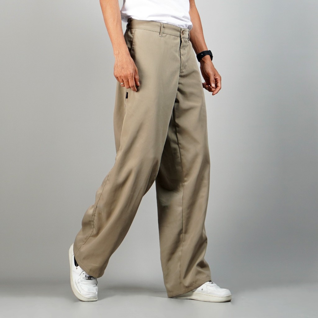 Okechuku ROCKY Celana Loose Pants Pria Celana Panjang Loose Fit Wide Leg Pants Celana Panjang Casual