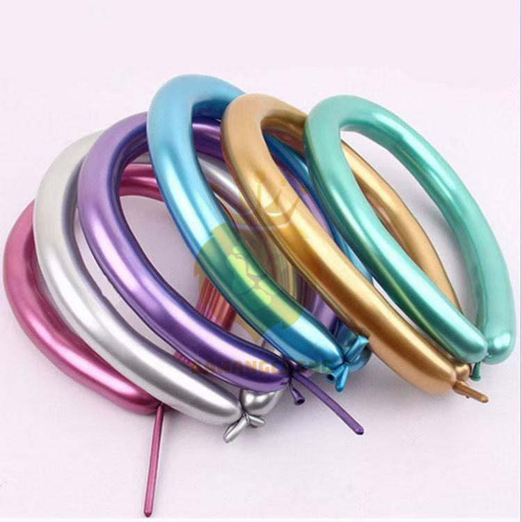 BAWANGCHENG 100pcs Balon Twist /Pentil Chrome/ Balon Cacing Warna Metalik Chrome /Balon Panjang