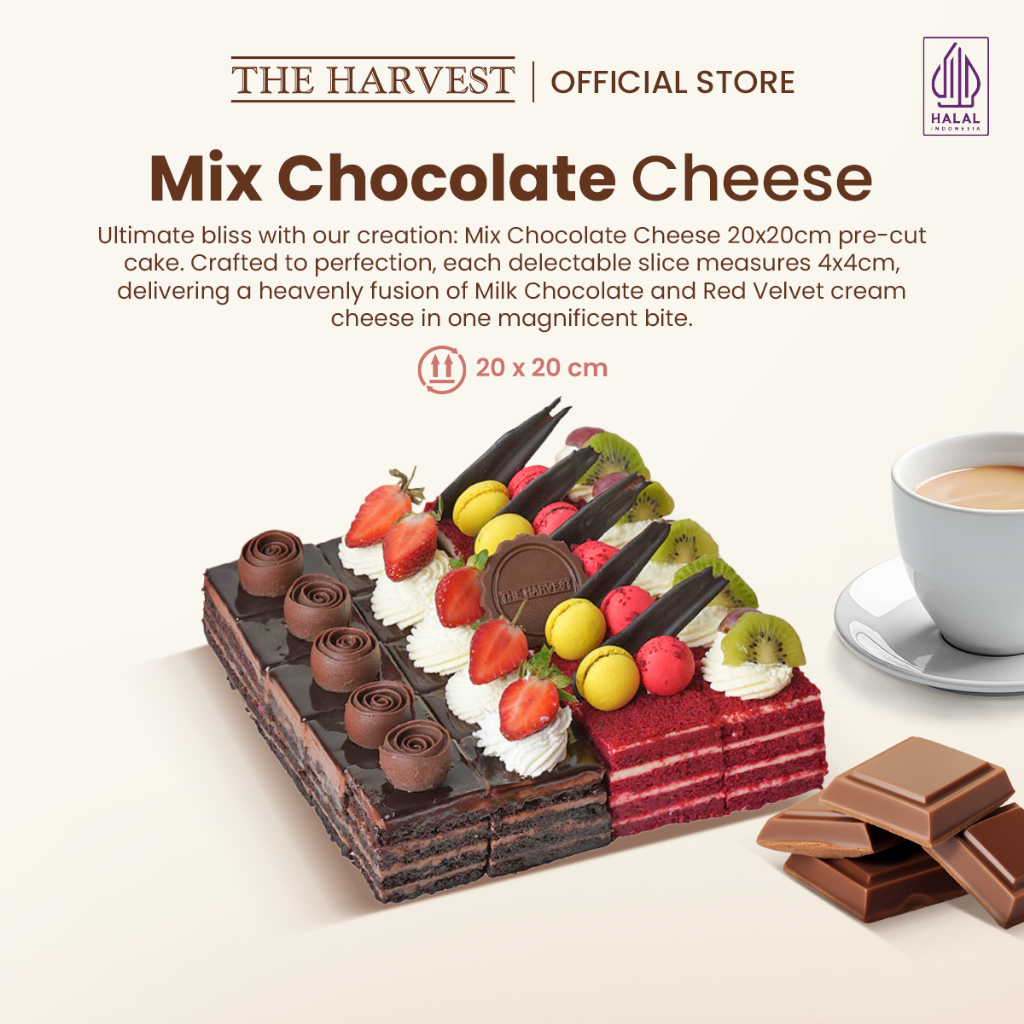 

Mix Chocolate Cheese 20x20 | Kue Untuk Perayaan Moment Special