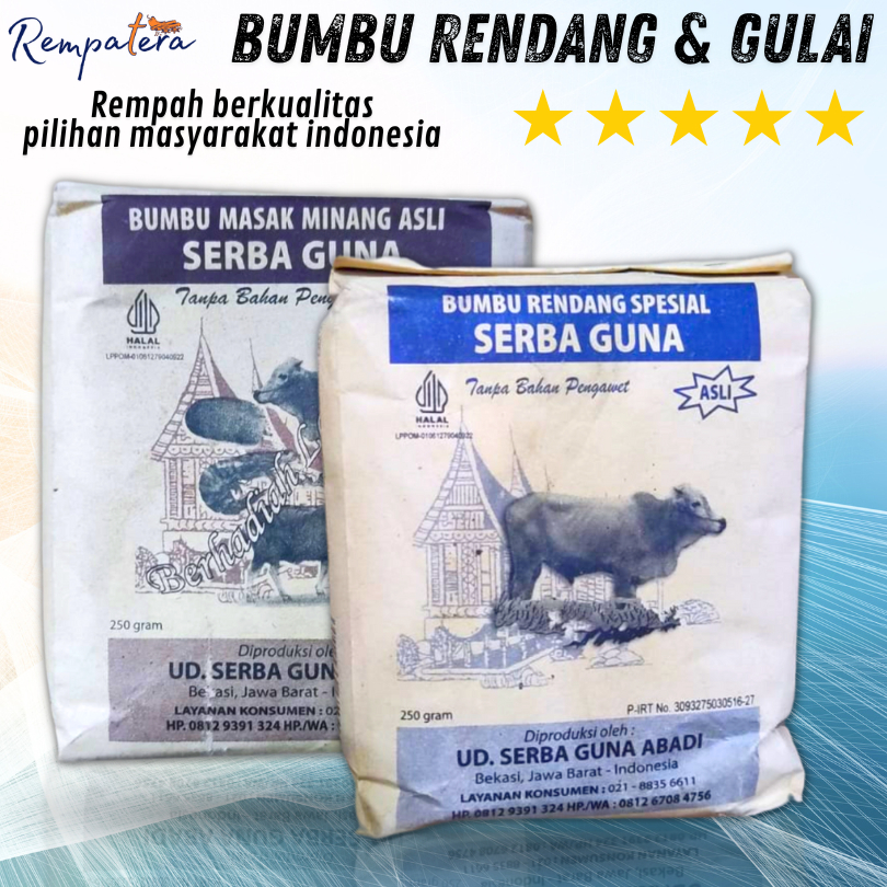 

Bumbu Rendang Spesial dan Gulai Serbaguna 250gr – Bumbu Masakan Praktis Siap Pakai, Rasa Autentik Minang Asli, Untuk Daging, Ayam, Ikan, Masakan Rumahan dan Restoran