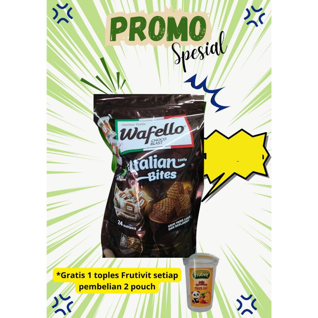 

ROMA WAFELLO WAFER ITALIAN BITES POUCH ISI 24 PACKS WAFELO | VARIAN COKLAT DAPAT TOPLES LUCU SETIAP PEMEBLIAN 2 POUCH