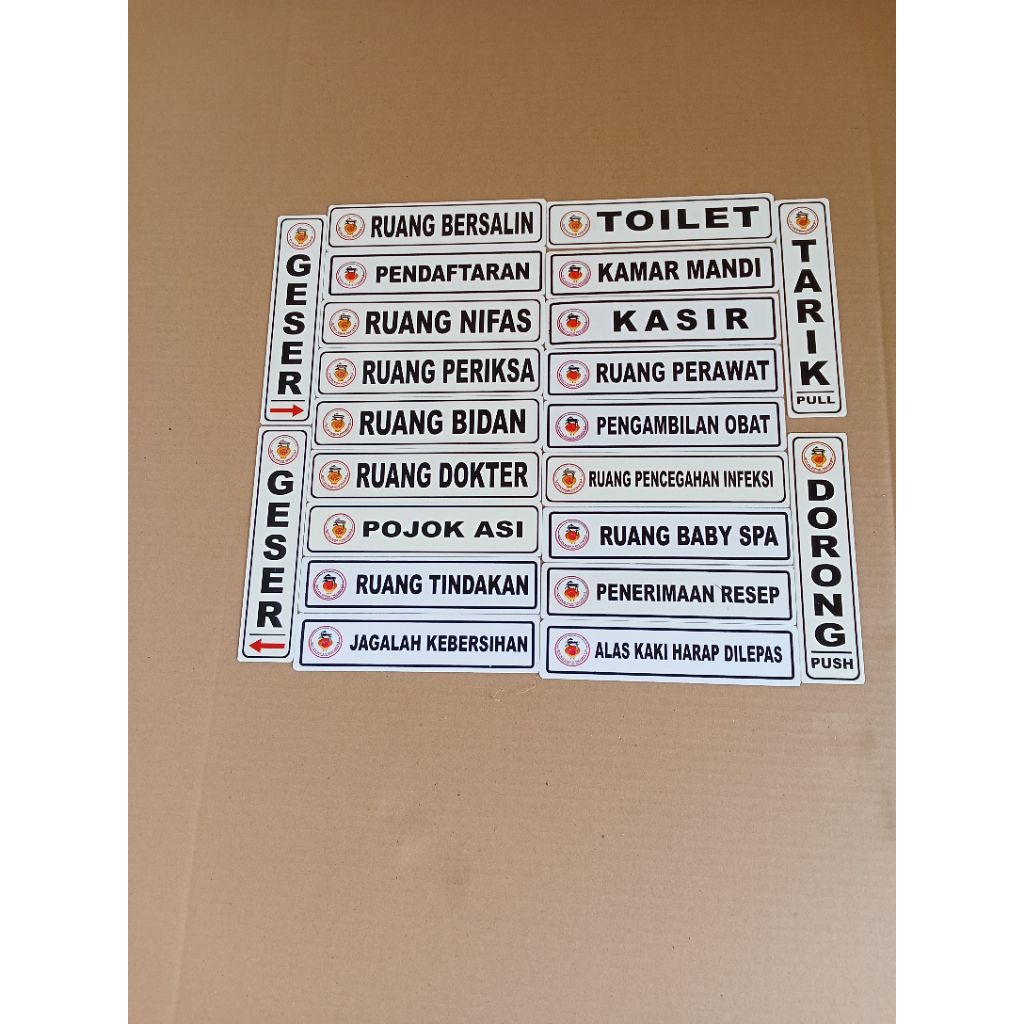 

Pvc plat perlengkapan bidan atau rumah sakit 4,5x19,5cm