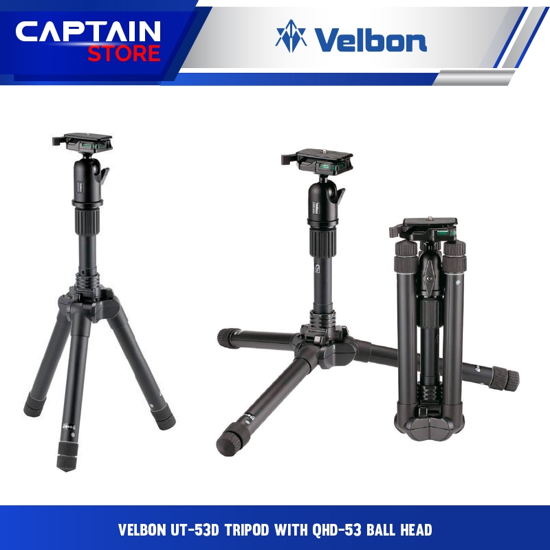 Velbon UT-53D Tripod With QHD-53 Ball Head - Tripod Velbon UT 53D