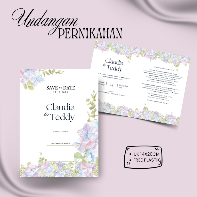 Undangan Pernikahan Aestetik - Undangan Pernikahan Kertas BC Tik