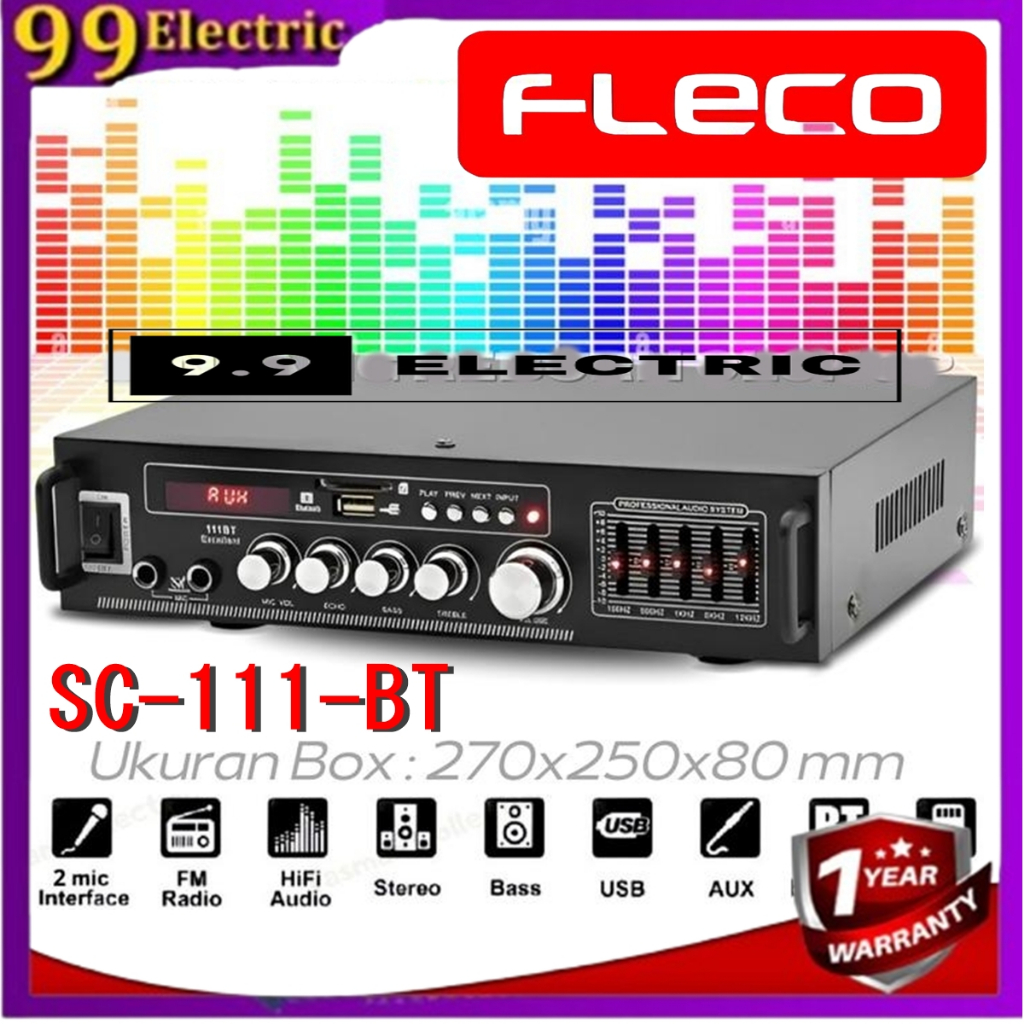 Power Amplifer Bluetooth Fleco SC-111BT AMPLI BLUETOOTH