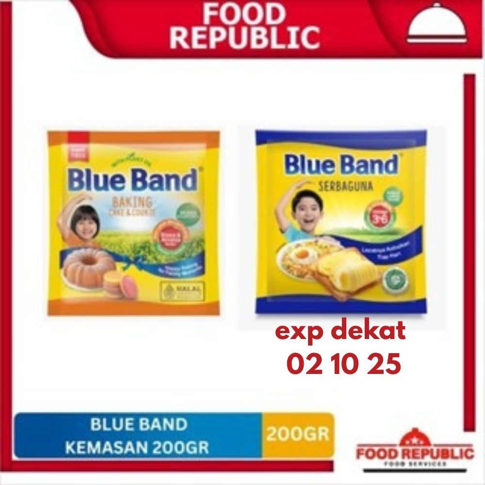 BLUEBAND BUTTER MARGARINE SERBAGUNA 200 GR - MENTEGA MARGARIN HALAL