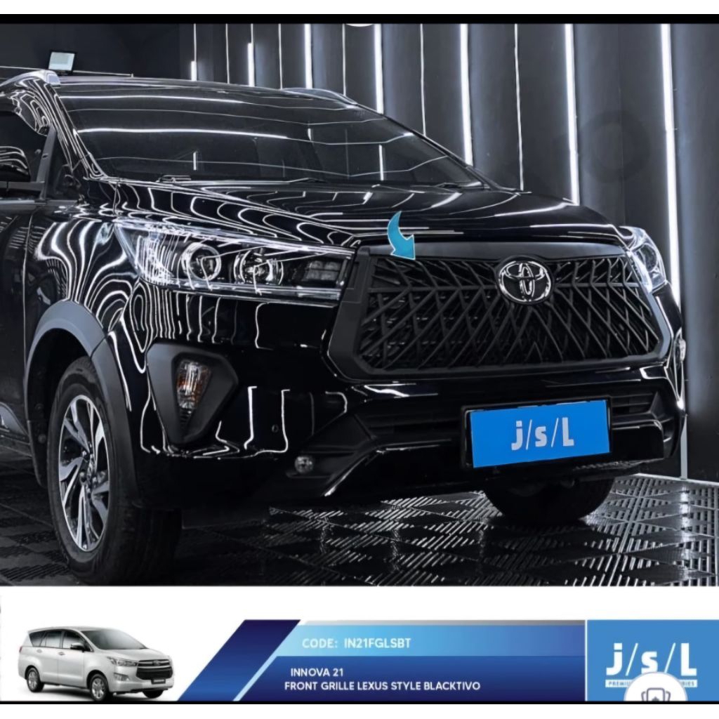 Innova Reborn 2020 - 2023 Facelift Aksesoris JSL Cover Grill Depan Model Lexus