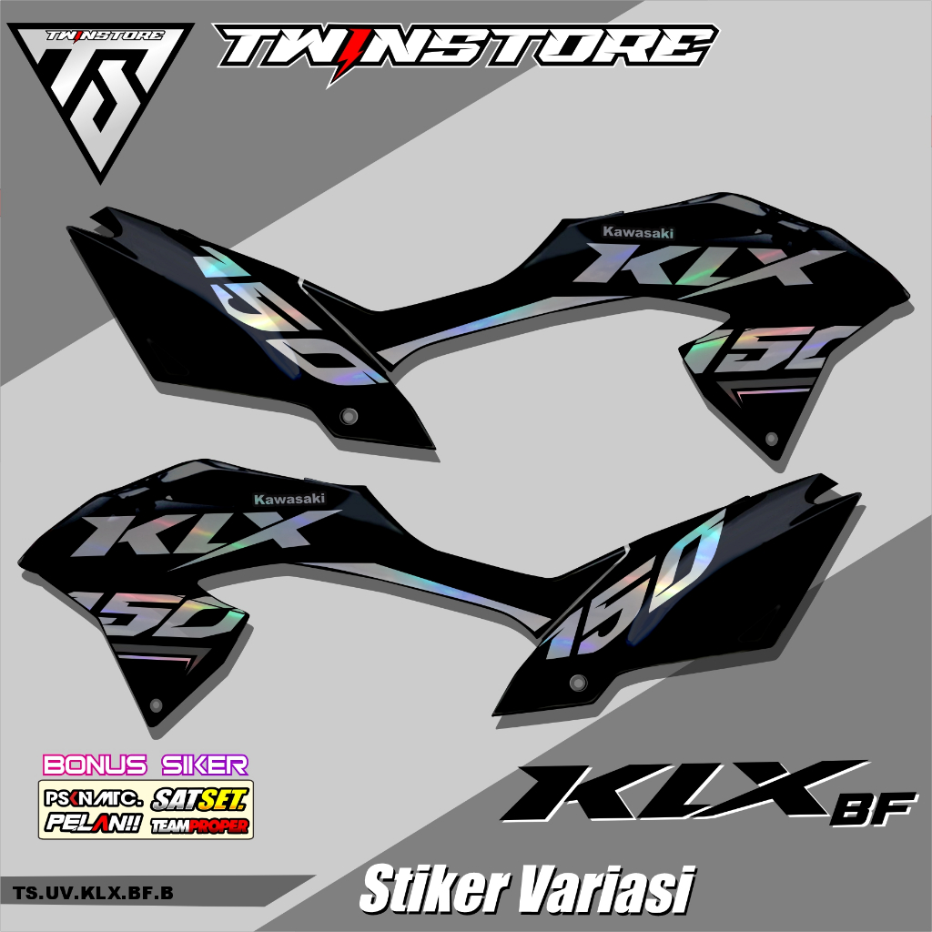 Striping Variasi motor KLX BF lis stiker variasi motor KLX bf bahan vinyl dan transparan