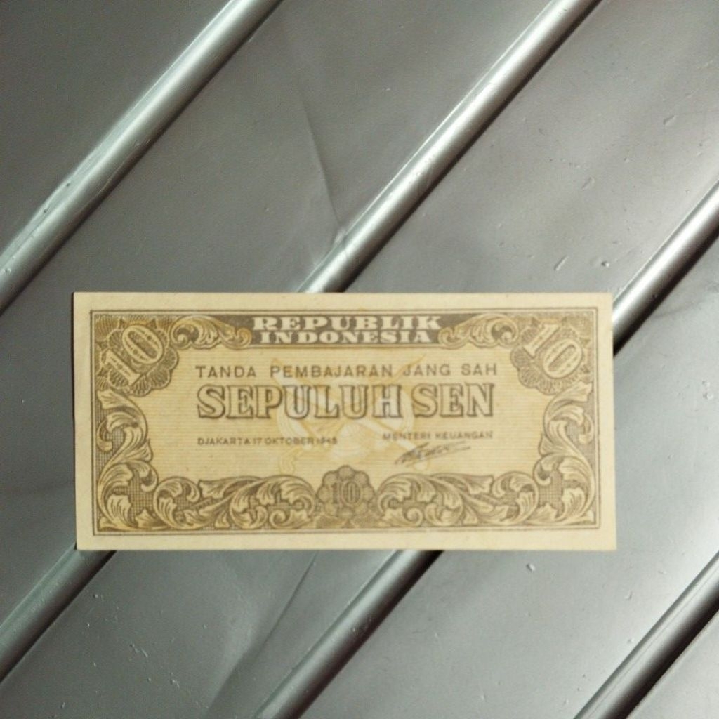 10 sen thn 1945 kondisi tanpa lipat ASLI