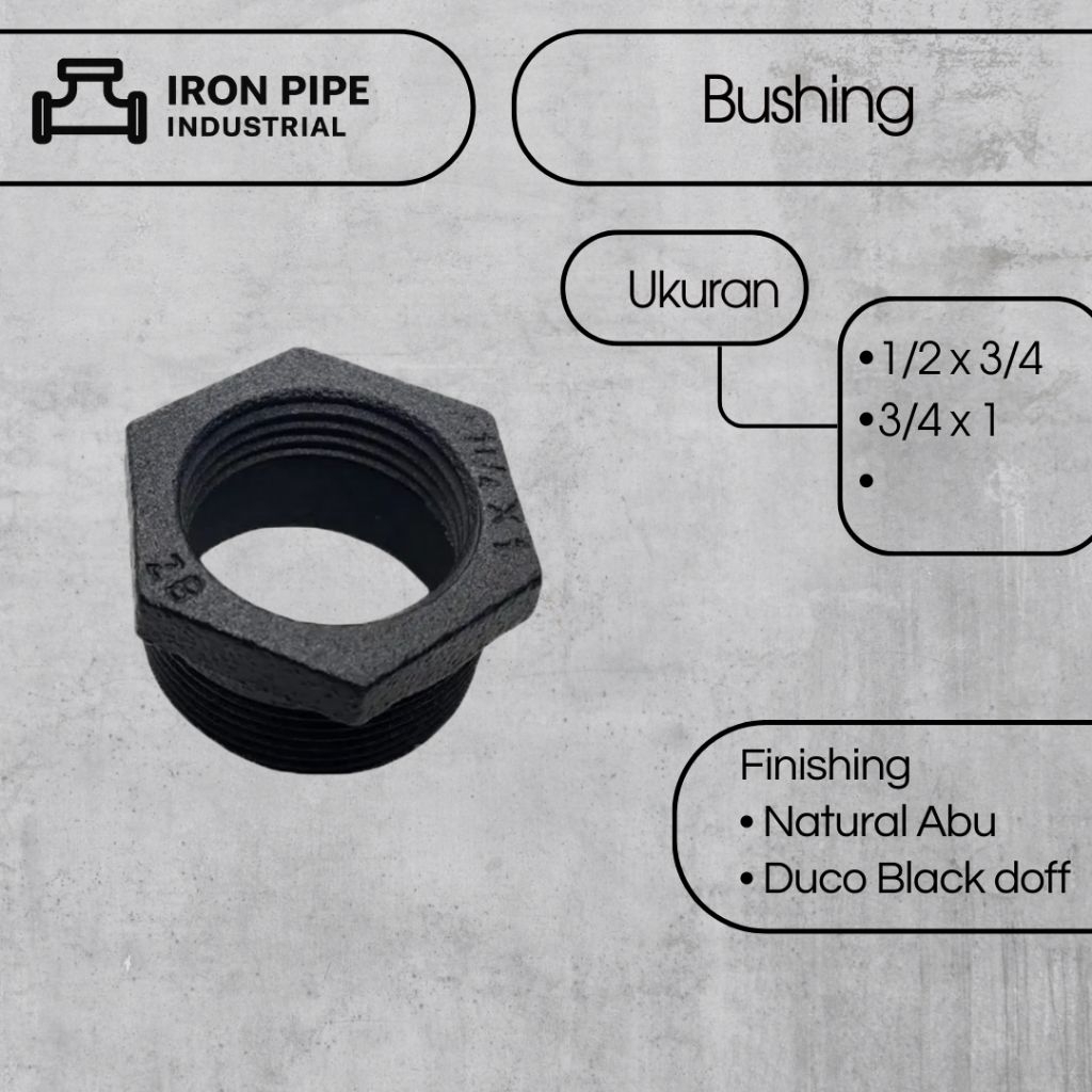 Bushing Pipa Besi Industrial (Reducer Bushing)