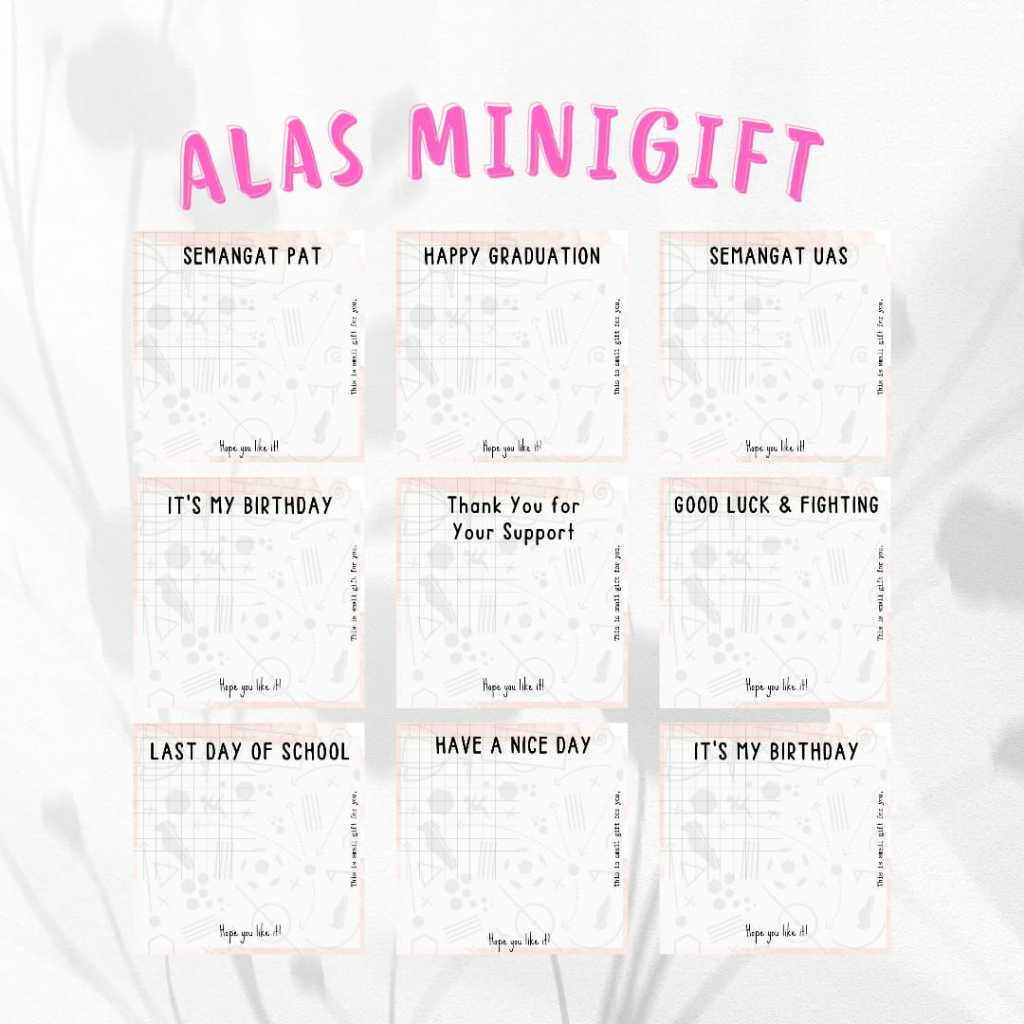 PART 1 - Mini Gift Custom Kertas Plastik Valentine Mini Gift Custome / Kertas Mini Gift + Plastik / 