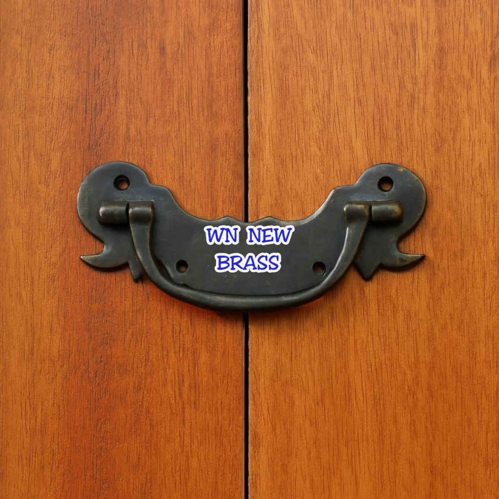 Handle / Tarikan Laci Lemari Jendela Pintu Rumah Kuningan Antik 12,5 cm